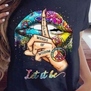 3 for 25  O neck lip print black t-shirt